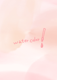 Simple watercolor bleeding gentle pink