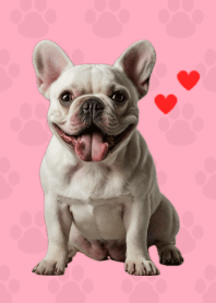 French Bulldog Theme Pink 04