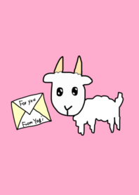 White goat pink