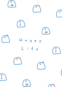 Yuru Ghost / blue pastel