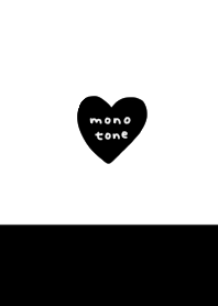 White x black. Two-tone. Heart.