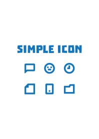 Simple icon [White&Blue] No.103