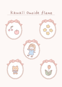 Pale cute illustration frame