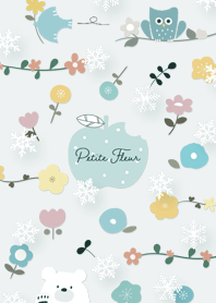 bluegreen Cute flowers and snow 06_2