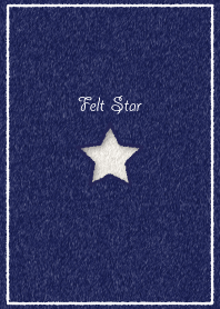 Felt Star-navyBlue/white-