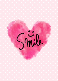 Smile heart - watercolor-