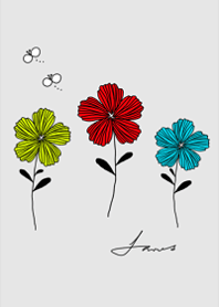 Scandinavian flower simple.3.