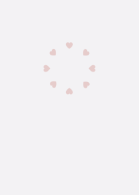 Simple Heart Ash Pink & White