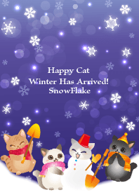 Happy  cat winter has arrived! snowflake