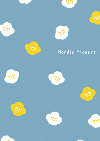 Smoky Blue Nordic Flowers 2