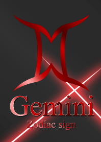 -Zodiac signs Gemini RedBlack2 mark-