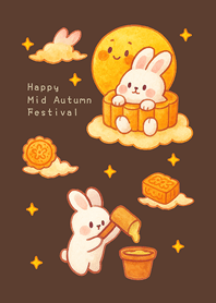 Rabbit Mid-Autumn Festival(dark brown)