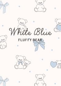 FLUFFY BEAR White Blue World
