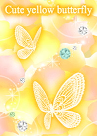 Cute yellow butterfly