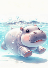 Moo Dong little hippo round body n.9