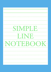 SIMPLE GREEN LINE NOTEBOOK-BLUE