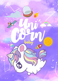Unicorn Baby Fat Galaxy Cloud