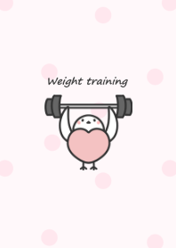Bird and Workout -pink- dot
