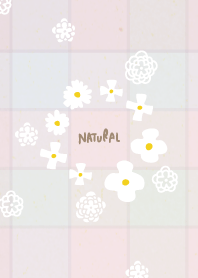 White flower check pattern21 from Japan