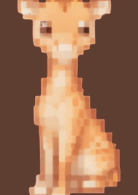 기린 픽셀 아트 테마 브라운 01