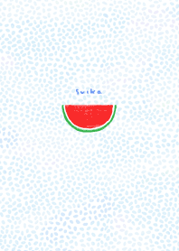 Drop and watermelon