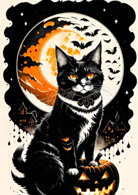 halloween cat F46939