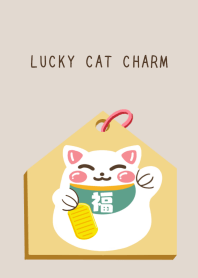 LUCKY CAT CHARM-BEIGE