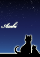 Asahi parents of cats & night sky