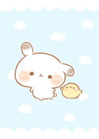 たれ耳うさぎのもるちゃん空色。
