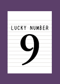 LUCKY NUMBER 9 NOTEBOOK/DEEP PURPLE