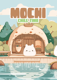 cute mochi in cute and lively park