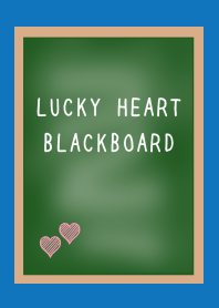 LUCKY HEART BLACKBOARD-BLUE-WHITE