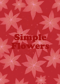簡單系閃耀花朵(紅色)