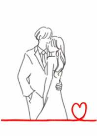 Elegant men and women