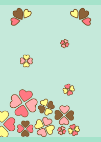 Heart Four leaf on BG