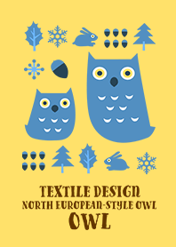 Textile Design North European-style owl