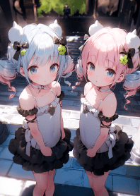 Cute twin maids