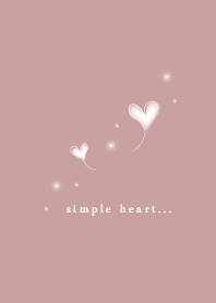 simple loose heart pink beige