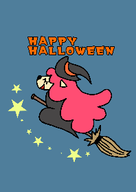 ハロウィンのカワイイ魔女犬
