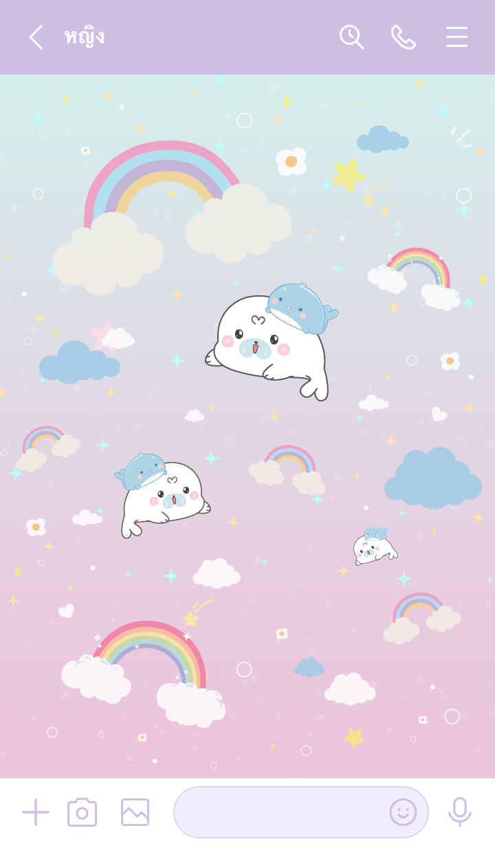 วาฬ & แมวน้ำอุ๋งๆ สายรุ้ง เลิฟลี่ รูปที่ 2