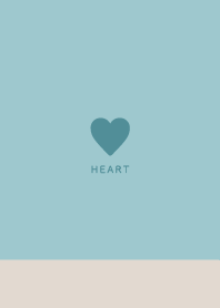 Dull  Sky Blue Beige&Brown /Simple Heart