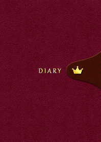 Diary of leather material