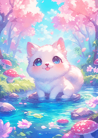 ⭐櫻花蘑菇森林的療癒小犬❤️