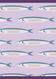 Autumn saury02 on purple