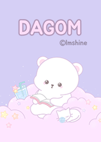 Cute bear DAGOM 's rest and clouds