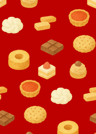 sweet treats2 on red & beige