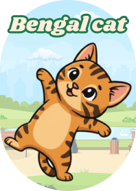 Wild and elegant Bengal cat (Beige 03)