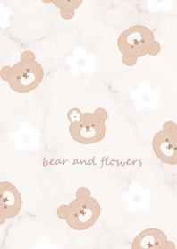 Bear, Flower and Marble pinkbrown09_2