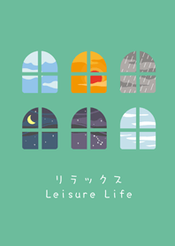 วิวหน้าต่างอันผ่อนคลาย(สีเขียวมิ้นท์)