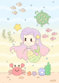 multi colored mermaid